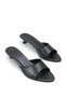 Phoebe Vita Women's Thin Heeled Slippers 001251 Black Skin