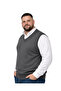 Men's Large Size Smoked V-Neck Sweater 3Xl-4Xl-5Xl-6Xl - 2