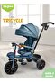 3-in-1 Baby Tricycle with Push Handle, Canopy & Rotatable Seat | Kids Cycle 1.5-5 Years Blue