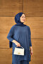 Women's Sewing Detail Slit Set Indigo Blue - 2