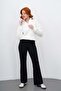 Sevgili Kombin 4-Piece Women's & Men's Black-White Sweatshirt Pants Top-Down Set - 8