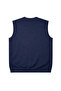 Men's Large Size Melange Navy Blue V-Neck Sweater 3Xl-4Xl-5Xl-6Xl - 5