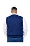 Men's Large Size Indigo V-Neck Sweater 3Xl-4Xl-5Xl-6Xl - 3