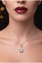 Silver Color Row Stone White Drop Model Sf Chain Steel Necklace