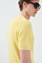 Textured Cycling Collar Yellow Tricot T-Shirt - 4