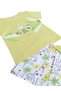 Girls Nature Print Cotton Pajama Set – T-Shirt & Shorts Nightwear - 6