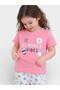 Girls Summer Vibes Print Cotton Pajama Set – T-Shirt & Shorts Nightwear - 6
