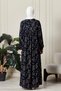 Shirred Robadan Buttoned Front Viscose Fabric Tesseture Clothing Mother Dress Prayer Dress - 8