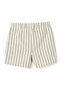 Boys 2 Pc Set “Coastal Stripe” Collared Button-Front Shirt & Draw-Waist Shorts Set - 8