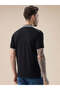 Waffle Textured Regular Fit Balck Polo T-shirt - 3