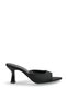 Selene Mia Women's Thin Heeled Slippers 001262 Matte Black - 4