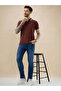 Waffle Textured Regular Fit Rust Polo T-shirt - 5