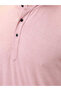 Solid Henley Neck Regular Fit Rose T-shirt - 4