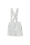 Boys set “Seaside Stripes” Cream Polo & Pin-Stripe Suspender Short Set - 5
