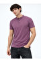 Solid Henley Neck Regular Fit Grape T-shirt