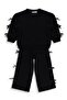 Civil Girls' Bowknot Tracksuit Set |   Oysho Long Sleeve |   School Nursery and Daily Use - Black - 3