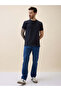 Textured Henley Neck Regular Fit Charcoal T-shirt - 5
