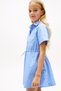 Blue Girl Child Poplin Striped Shirt Dress - 4