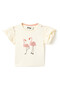 Girls 2 Pc Set “Flamingo Fête” Ruffle-Sleeve Tee & Bow-Trim Shorts Set - 3
