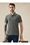 Textured Tipping Collar Regular Fit Olive Polo T-shirt - 6