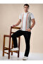 Striped Contrast Tipping Regular Fit White Polo T-shirt - 5