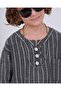 Boys' Linen Striped Two-Piece Set – Stylish and Comfortable Casual Combination (Shirt + Pants) 9262g - 5
