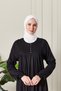 Shirred Robadan Buttoned Front Viscose Fabric Tesseture Clothing Mother Dress Prayer Dress - 5