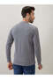 Solid Brand Logo Print Regular Fit Grey Henley Neck T-shirt - 3