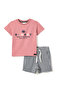 Boys 2 Pc Set “Sunset Gingham” Tee & Check Shorts Set - 2