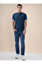 Textured Contrast Tipping Henley Neck Dark Teal T-shirt - 5
