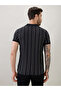 Striped Regular Fit Black Polo T-shirt - 3