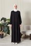 Shirred Robadan Buttoned Front Viscose Fabric Tesseture Clothing Mother Dress Prayer Dress - 2