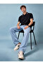 Textured Contrast Tipping Regular Fit Black Polo T-shirt - 6
