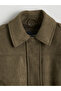 Green Suede-Look Girls' Coat - 3
