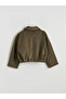 Green Suede-Look Girls' Coat - 4