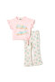 Girls 2 Pc Set “Seaside Stroll” Tie-Front Tee & Turtle-Print Flared Leggings Set - 2