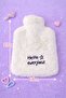Hello Everyone Plush Hot Water Bags with Written Ribbon 1 Lt White - 3