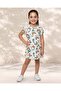 Girls White Butterfly Print Dress - 2