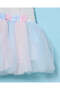Infant Girls White and Blue Tulle Dress - 3