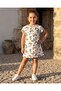 Girls White Butterfly Print Dress - 5