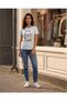 Women Mint Garfield Graphic Oversized T Shirt - 5