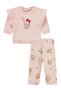 Bowknot Teddy Bear Printed 6-18 Months Set - Pink 12-18 Months - 2