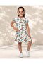 Girls White Butterfly Print Dress