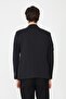 Black Slim Fit Classic Collar Men's Sports Blazer Jacket - 3