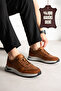 Nexon Genuine Leather Men's Lace-Up Comfort Sole Casual Tan Sneakers