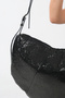 Women's Black Snake Patterned Baguette Shoulder Bag Stylish Casual Bag Isabel - 3