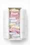 Baby Socks Set of 6 Cotton 0-6 Months - Pink Socks - Pink Ecru White