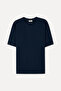 Men's Navy Blue Comfort Fit Crew Neck T-Shirt