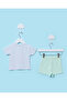Infant Girls Blue And Green 2 Piece Set - 4