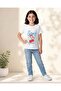 Girls White Placement Print T-Shirt - 2
